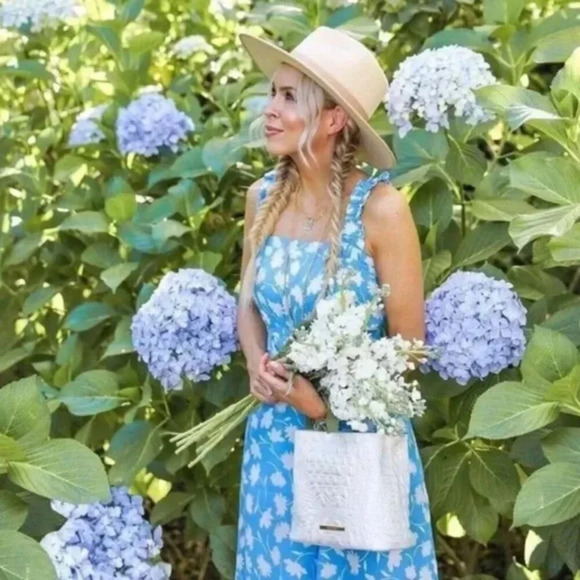 Faithfull the Brand Dolores Jumpsuit In Leyla  Floral Blue Print Size 4/Small - Picture 5 of 12